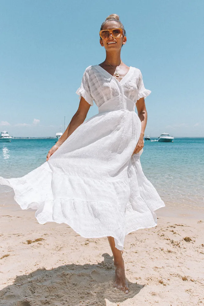 Saphima Maxi Dress White sold by Fortunate One product image thumbnail 4