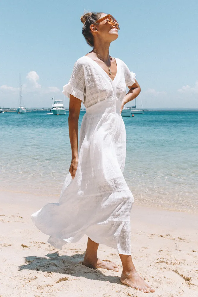 Saphima Maxi Dress White sold by Fortunate One product image thumbnail 2
