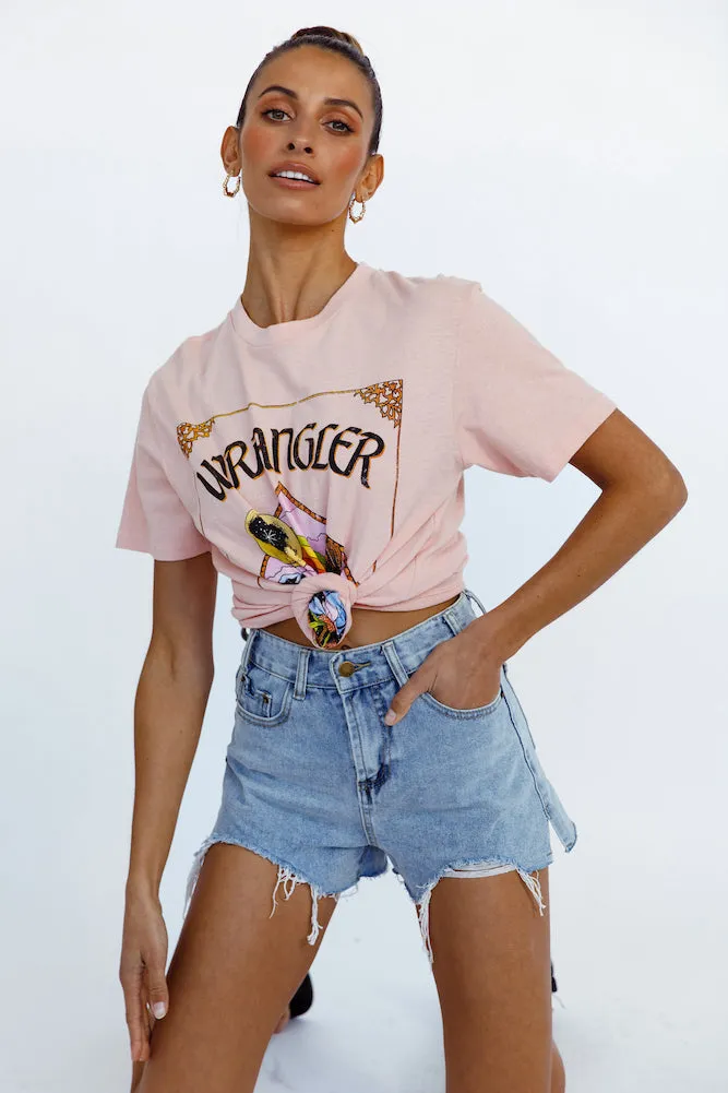 WRANGLER In The Rough OS Tee Peach sold by Fortunate One product image thumbnail 5