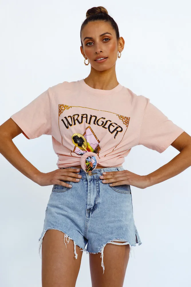 WRANGLER In The Rough OS Tee Peach sold by Fortunate One product image thumbnail 3