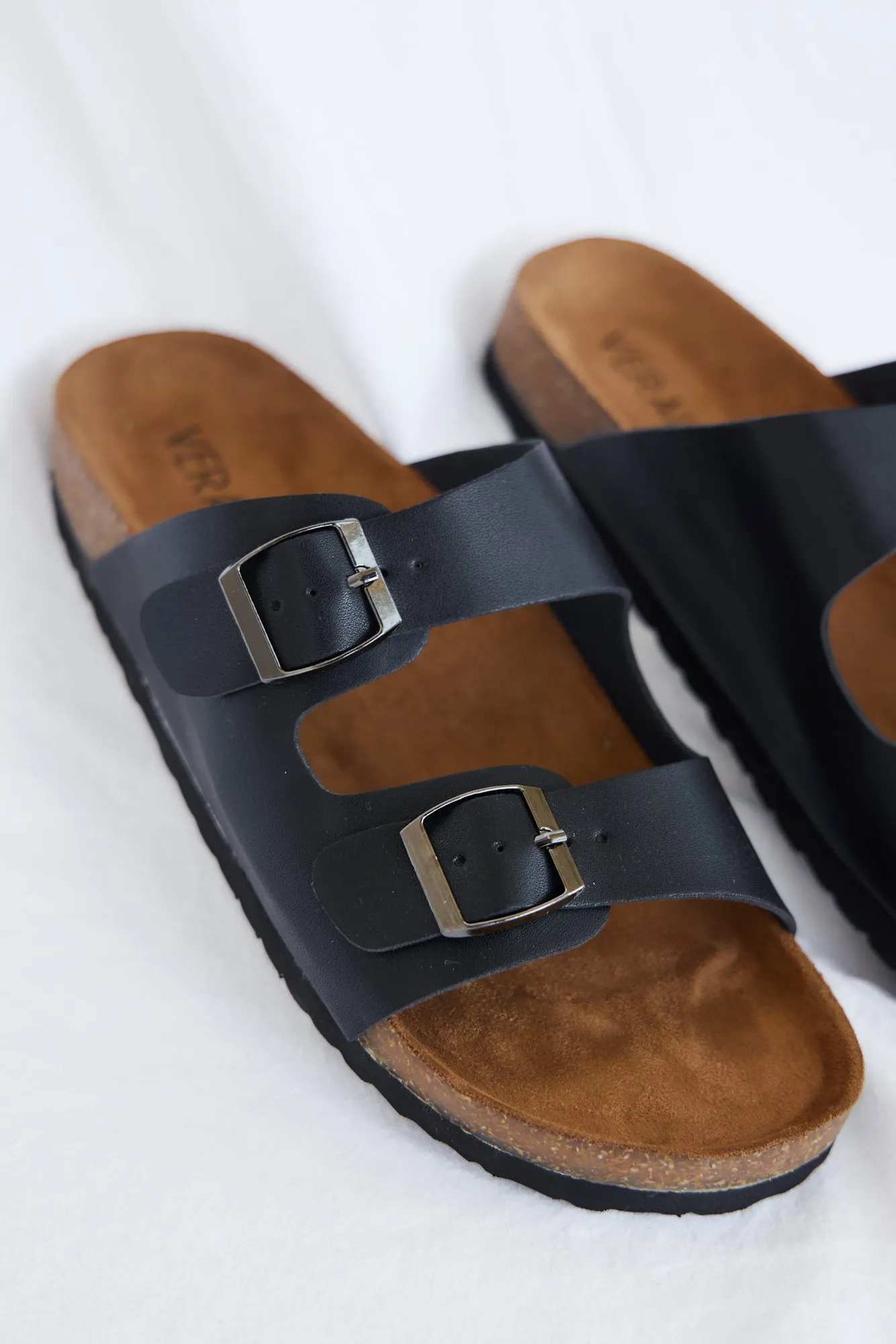 VERALI Xylo Buckle Slides Black sold by Fortunate One product image thumbnail 2