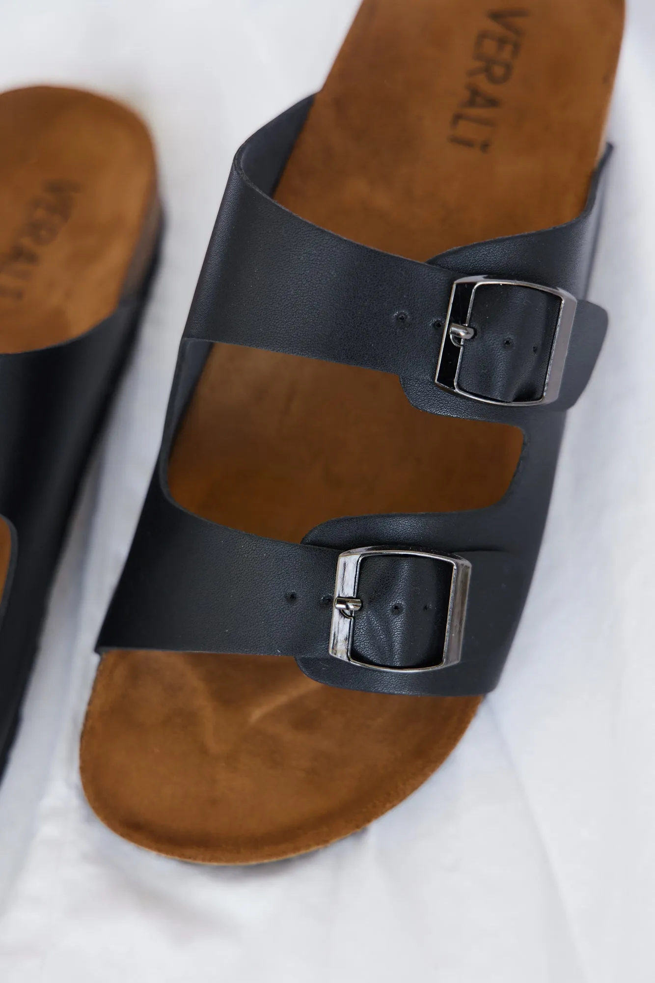 VERALI Xylo Buckle Slides Black sold by Fortunate One product image thumbnail 4