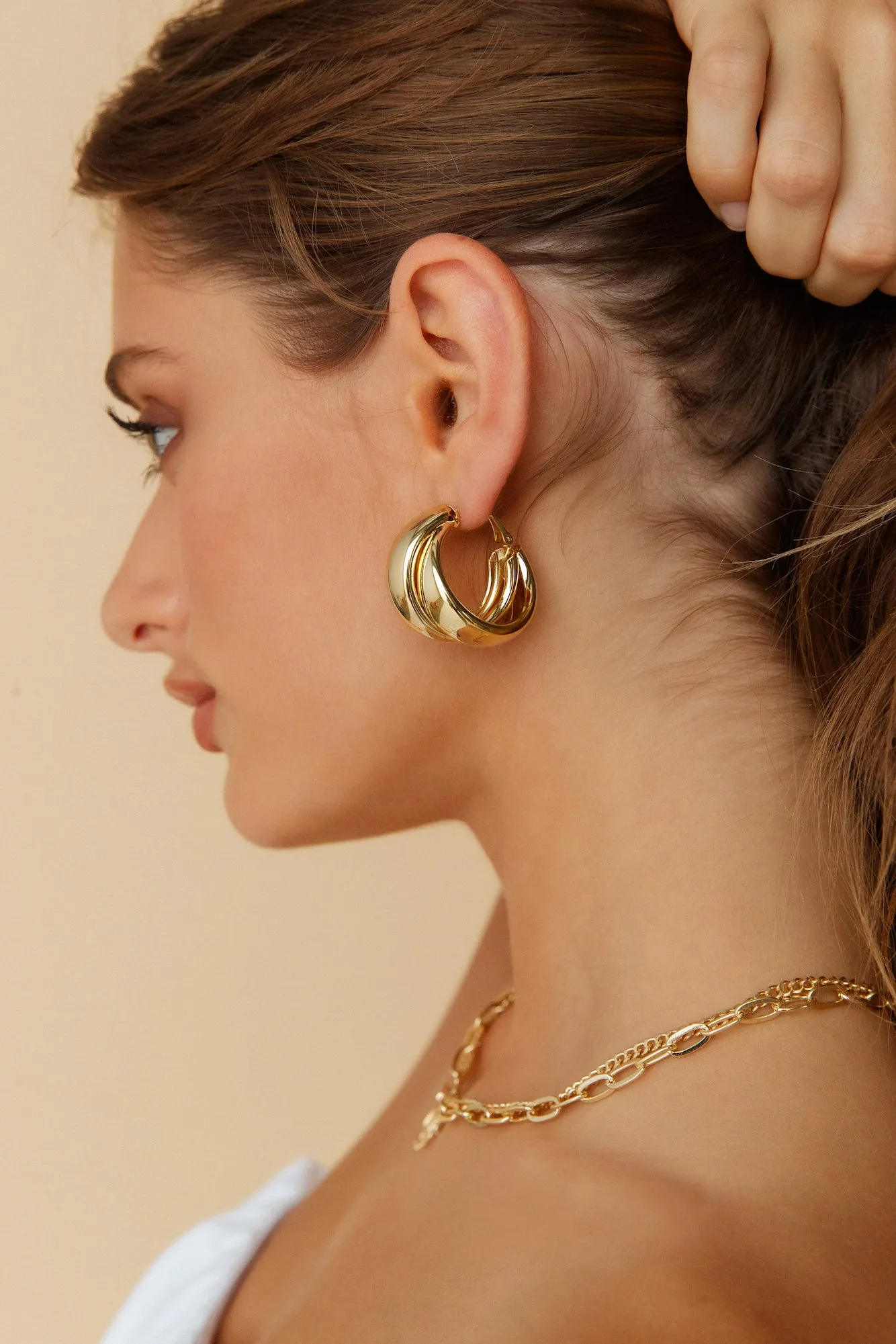 Together Forever Earrings Gold sold by Fortunate One product image thumbnail 3