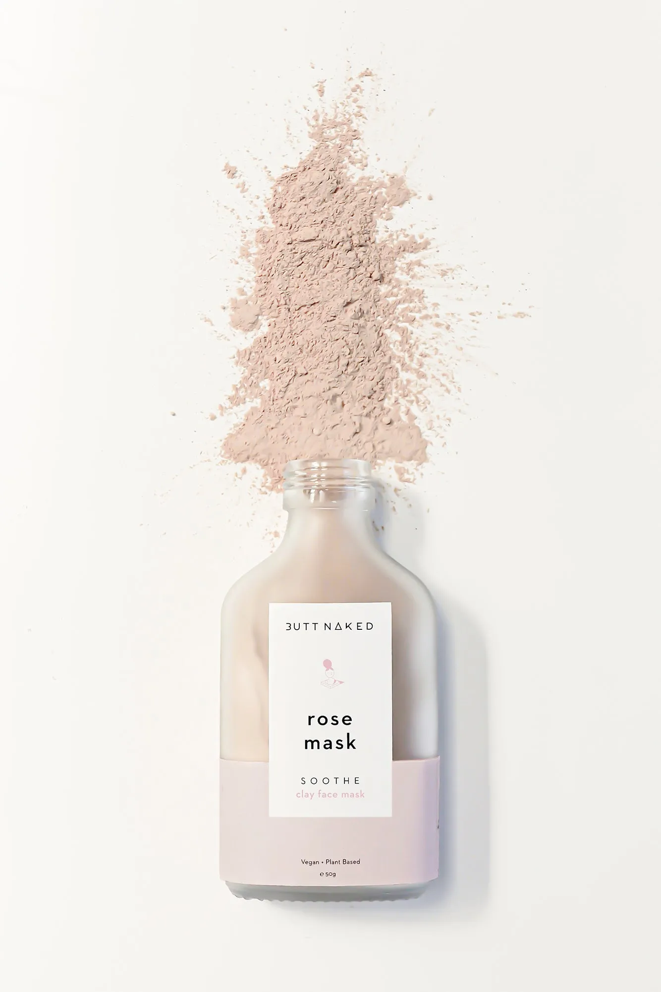 BUTT NAKED Rose Pink Clay Face Mask 50g sold by Fortunate One product image thumbnail 3