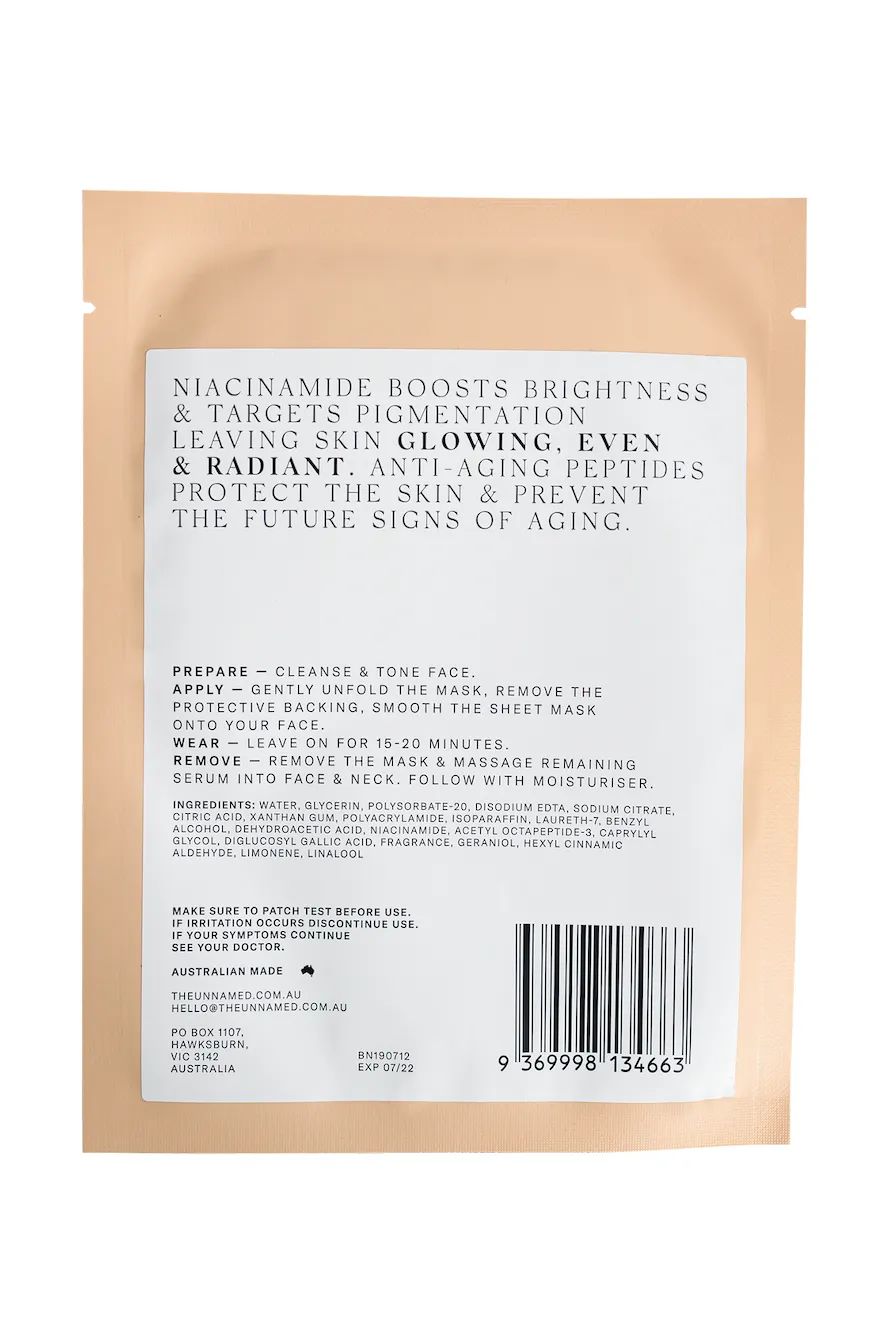 THE UNNAMED Brightening & Anti-Aging Sheet Mask sold by Fortunate One product image thumbnail 4