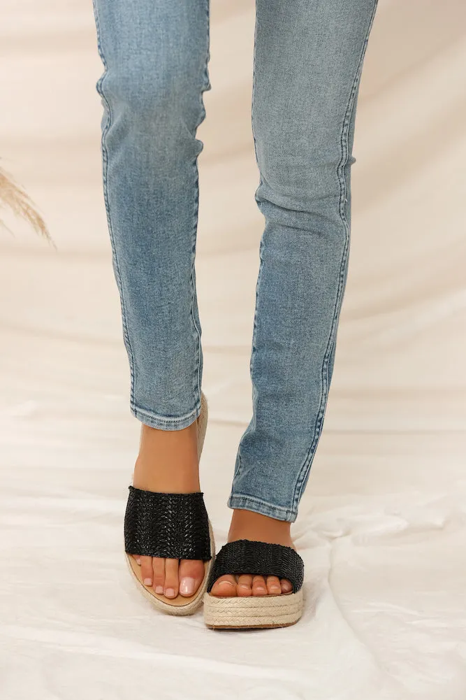 THERAPY Eden Slides Black sold by Fortunate One