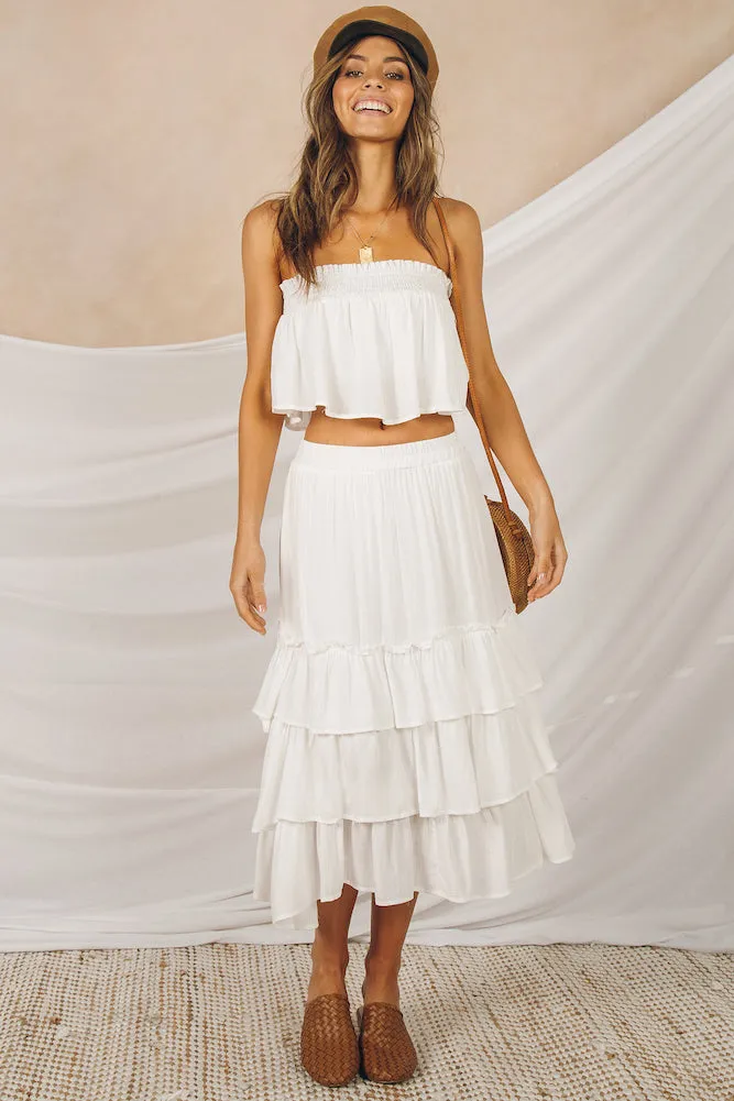 Rosarito Maxi Skirt White sold by Fortunate One product image thumbnail 4