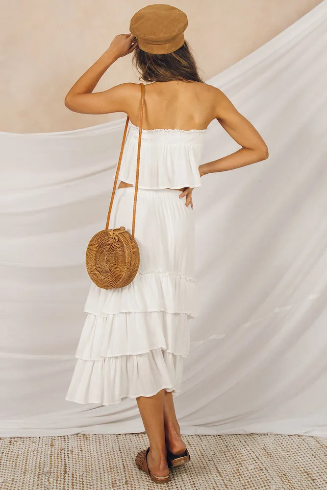 Rosarito Maxi Skirt White sold by Fortunate One product image thumbnail 5