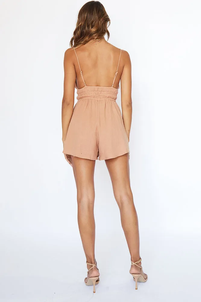 Amelia Romper Tan sold by Fortunate One product image thumbnail 5