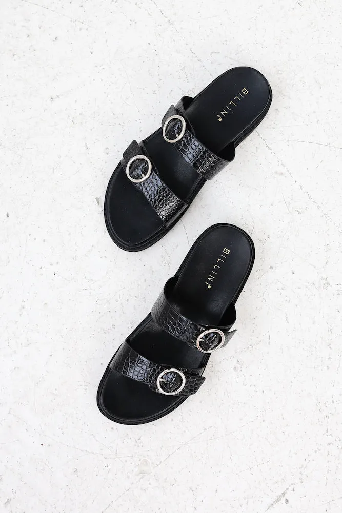 BILLINI Ziba Slides Black Croc sold by Fortunate One product image thumbnail 2