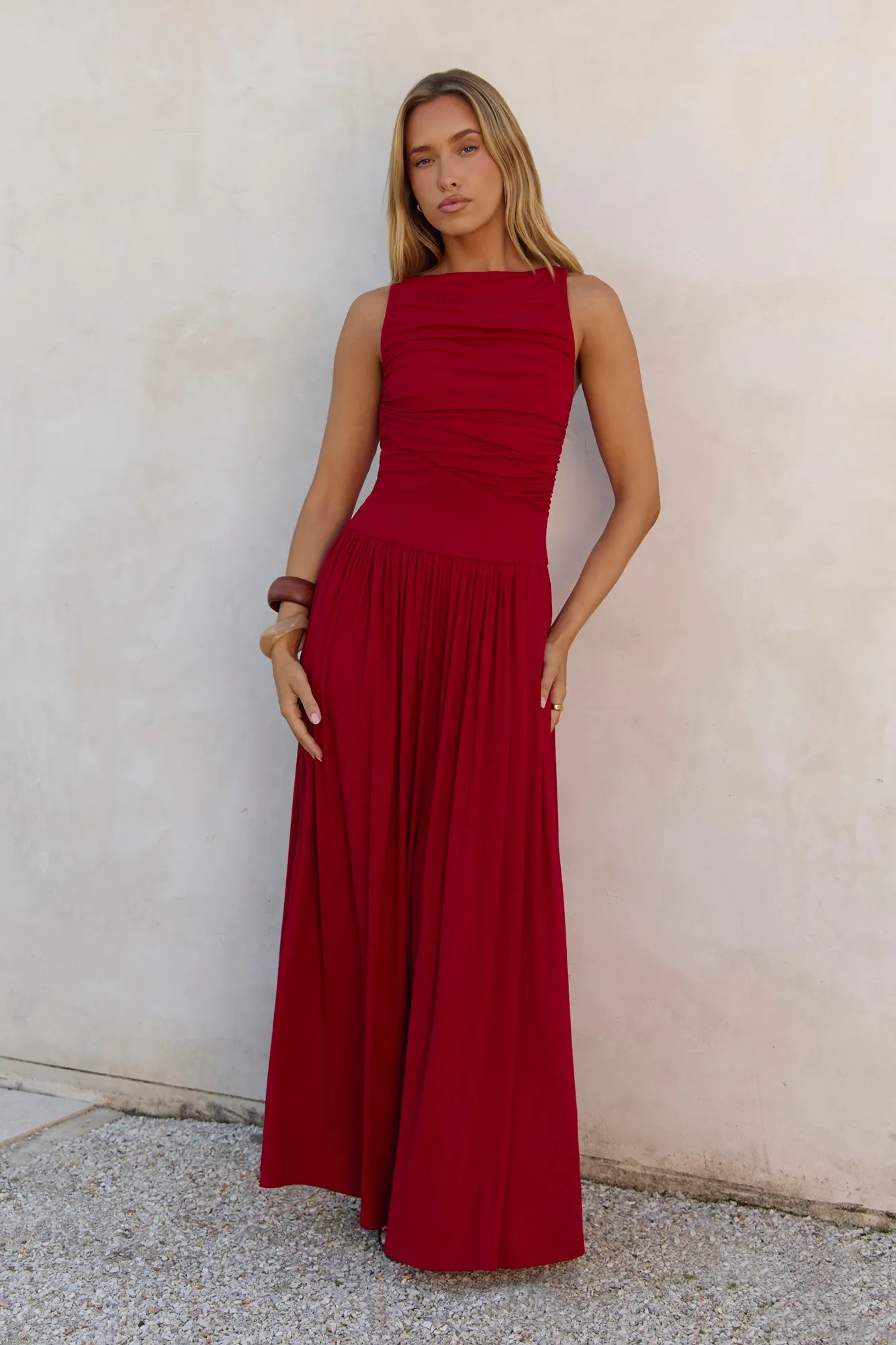 Nalla Maxi Dress Cherry sold by Fortunate One product image thumbnail 4