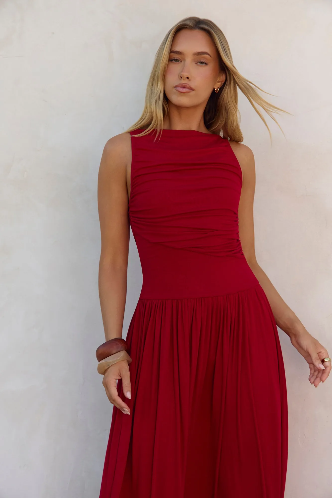 Nalla Maxi Dress Cherry sold by Fortunate One product image thumbnail 3
