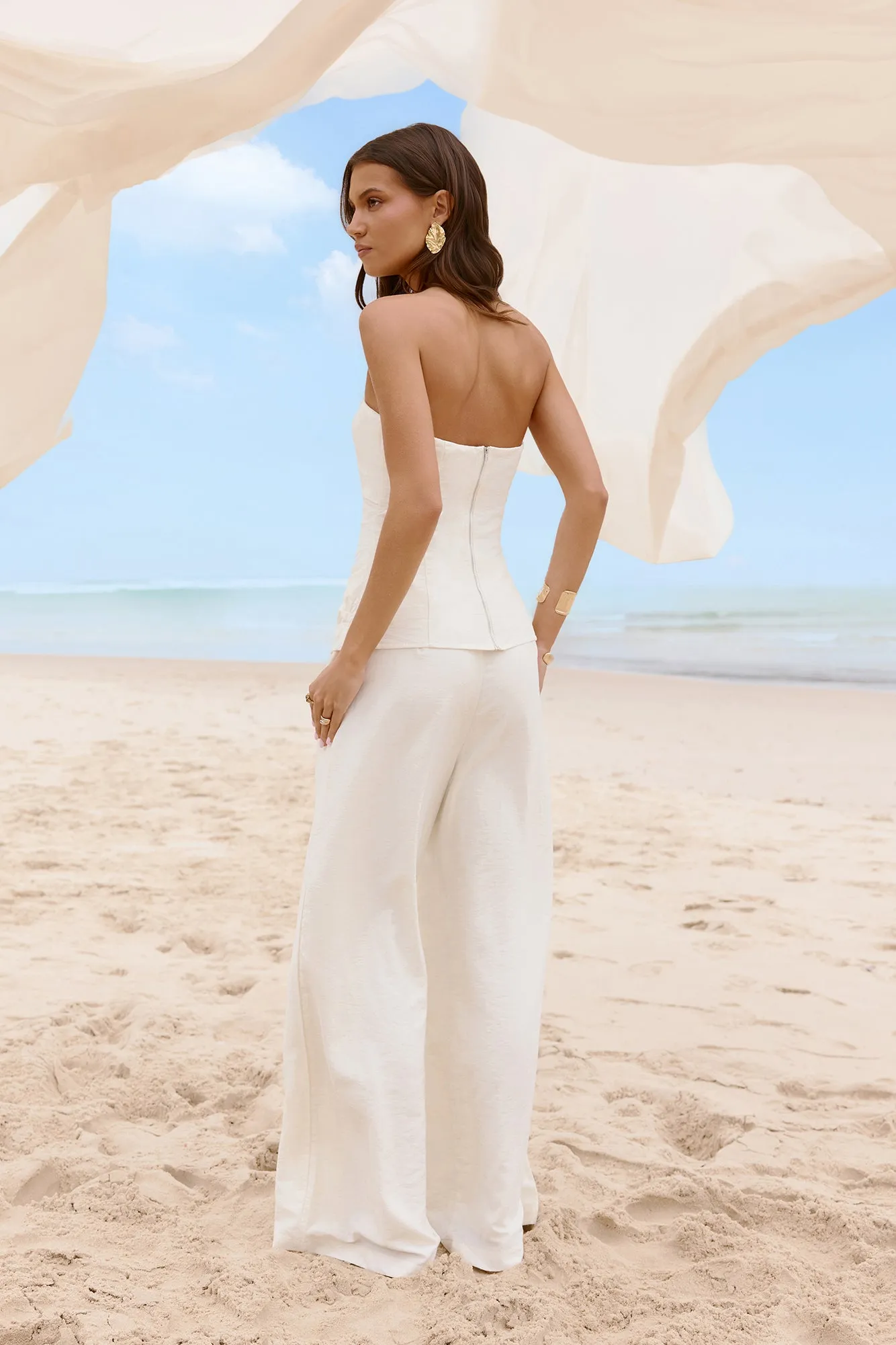 Laidback Lover Strapless Set Cream sold by Fortunate One product image thumbnail 2