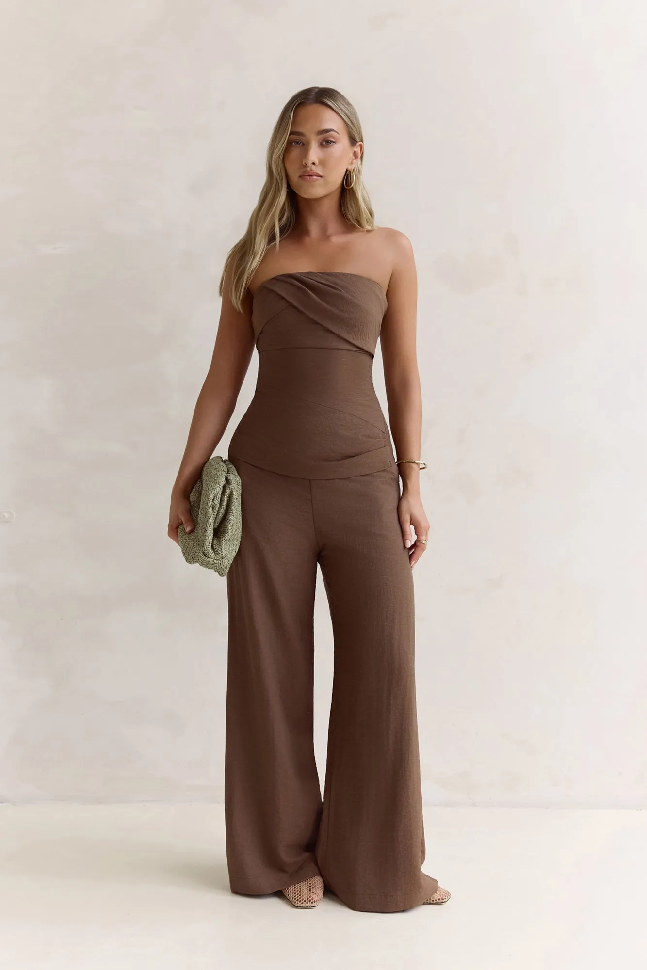 Laidback Lover Strapless Set Brown sold by Fortunate One