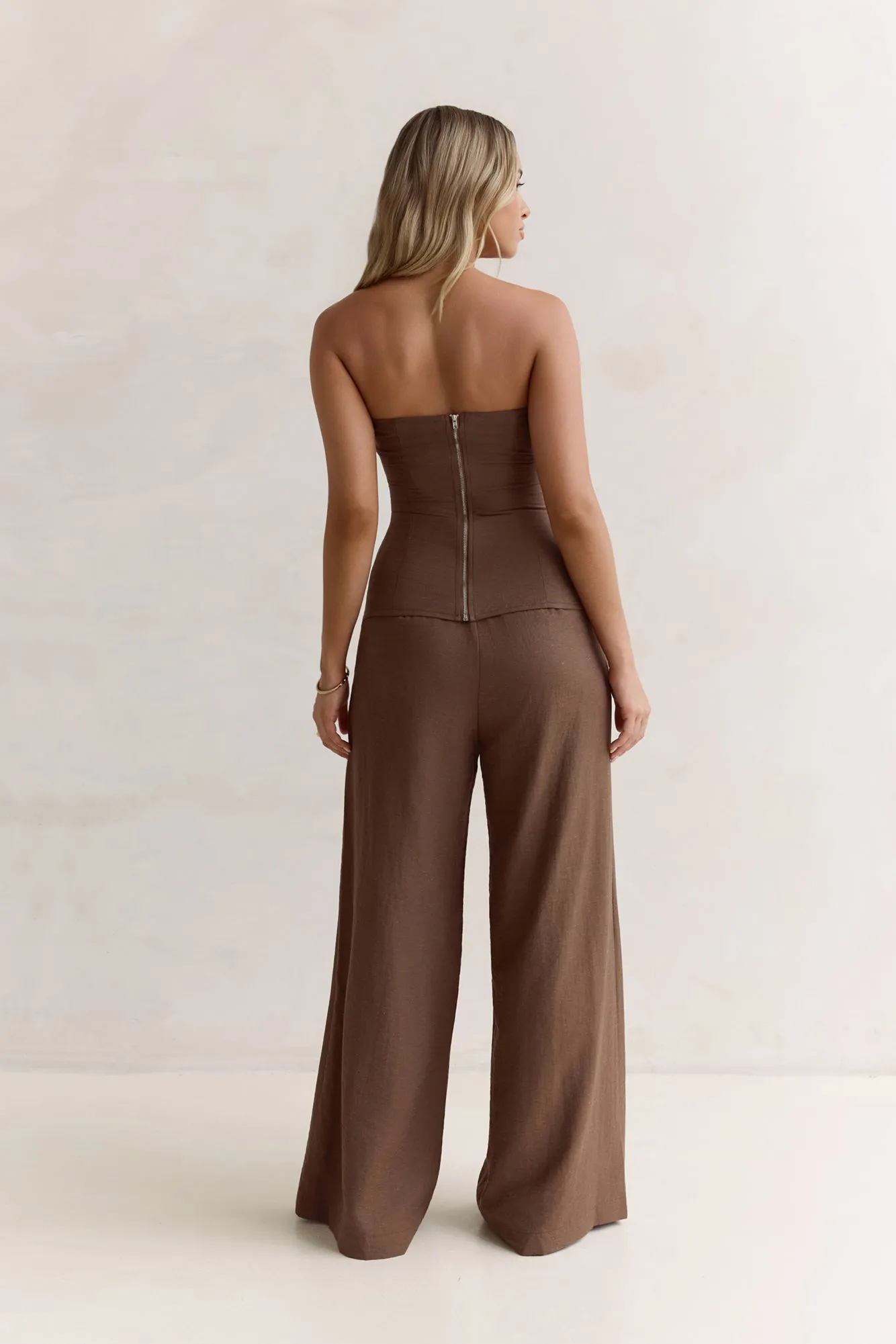 Laidback Lover Strapless Set Brown sold by Fortunate One product image thumbnail 2