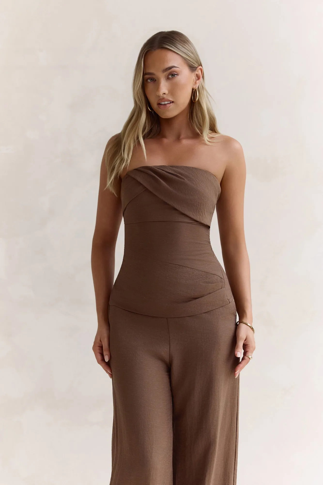 Laidback Lover Strapless Set Brown sold by Fortunate One product image thumbnail 3