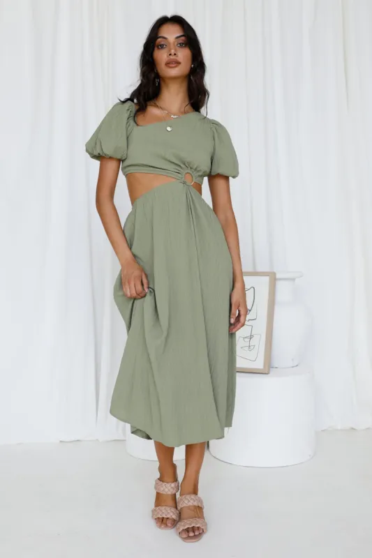 Scent Of Jasmine Maxi Dress Green sold by Fortunate One