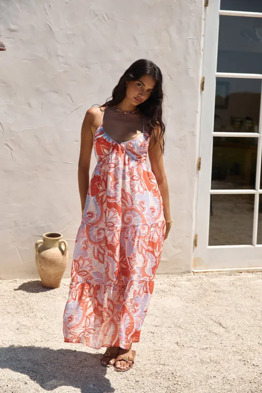 Desert Mirage Maxi Dress Orange sold by Fortunate One