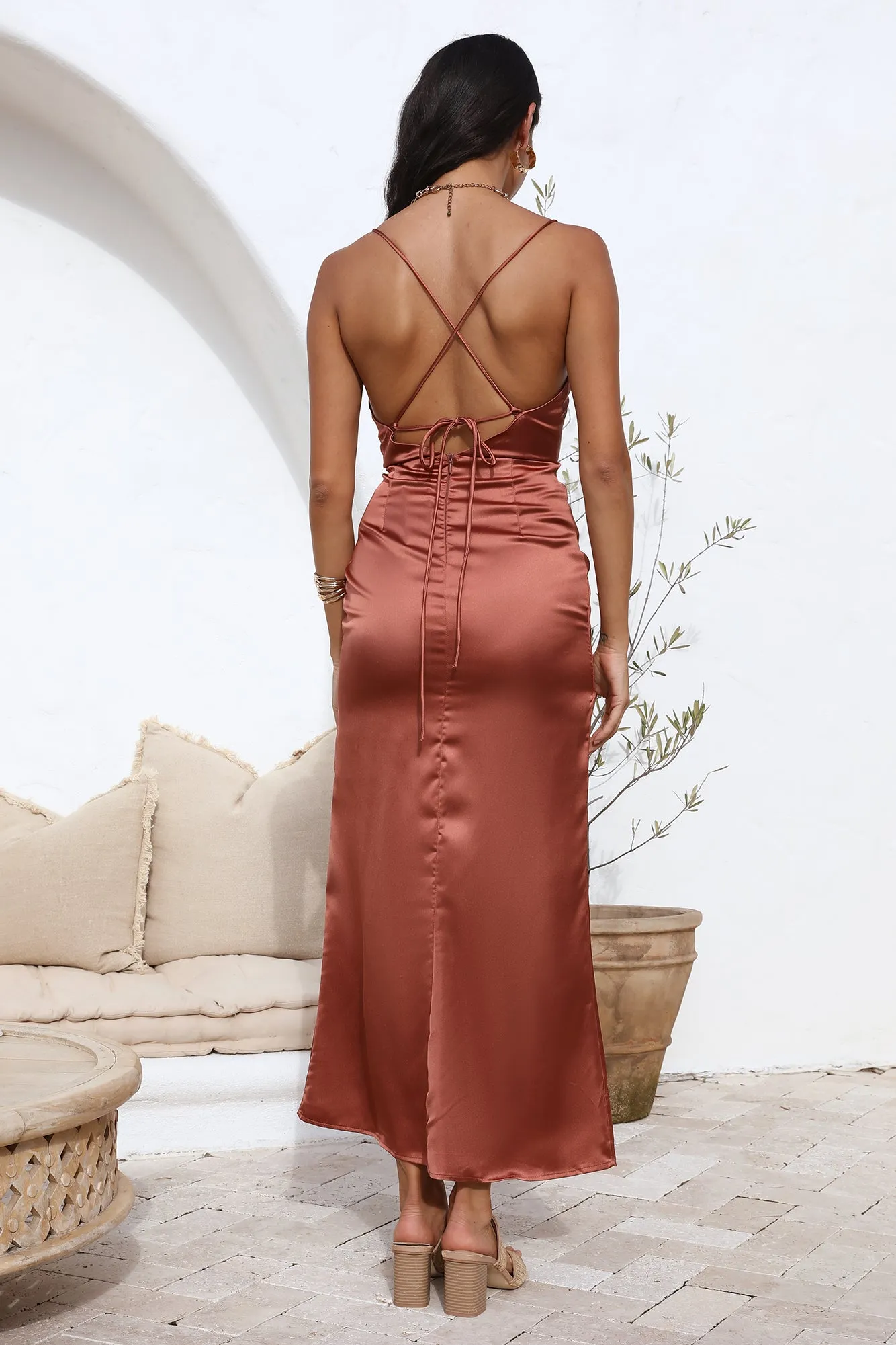 Having You Maxi Dress Brown sold by Fortunate One product image thumbnail 4
