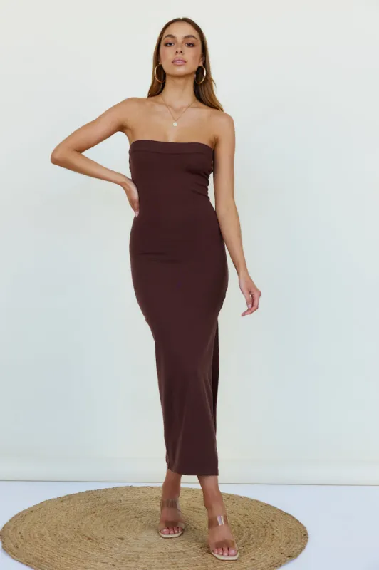 Morning Sun Maxi Dress Brown sold by Fortunate One
