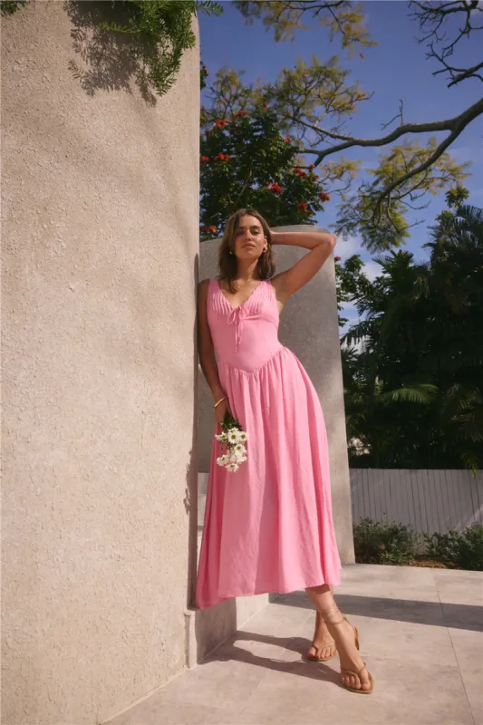 Sunday Brunch Maxi Dress Pink sold by Fortunate One