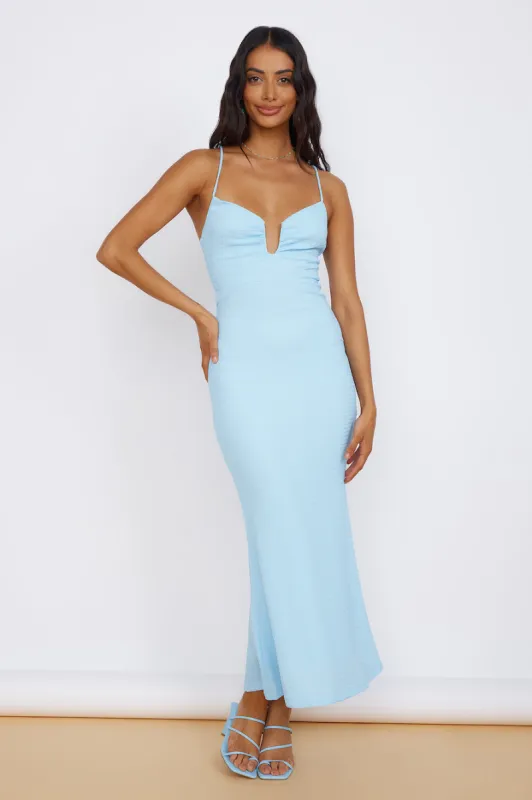 La Bella Vita Midi Dress Blue sold by Fortunate One