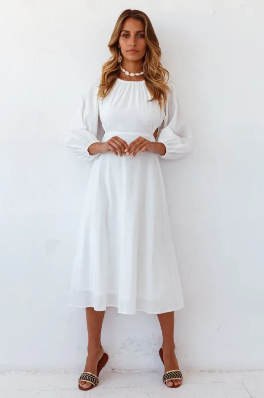 Summer Fireplace Dress White sold by Fortunate One