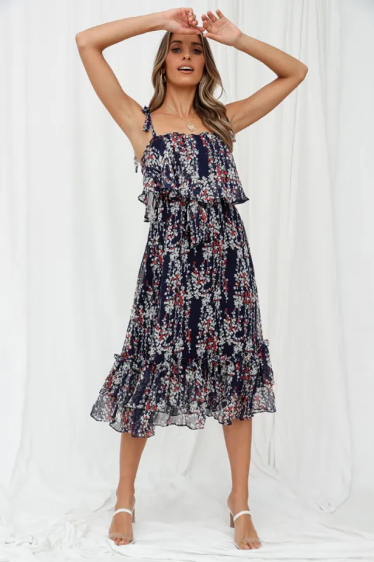 Sussex Midi Dress Navy-TO HM made by Hello Molly