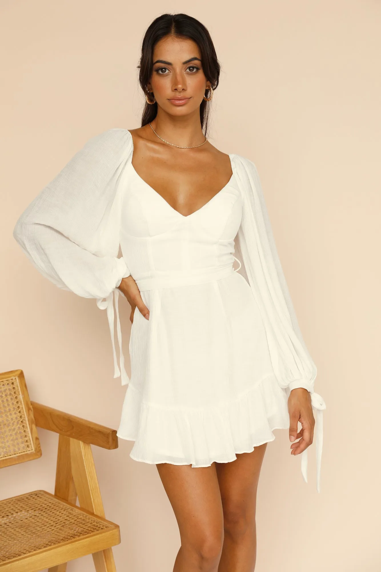 Riding The Breeze Dress White sold by Fortunate One product image thumbnail 2