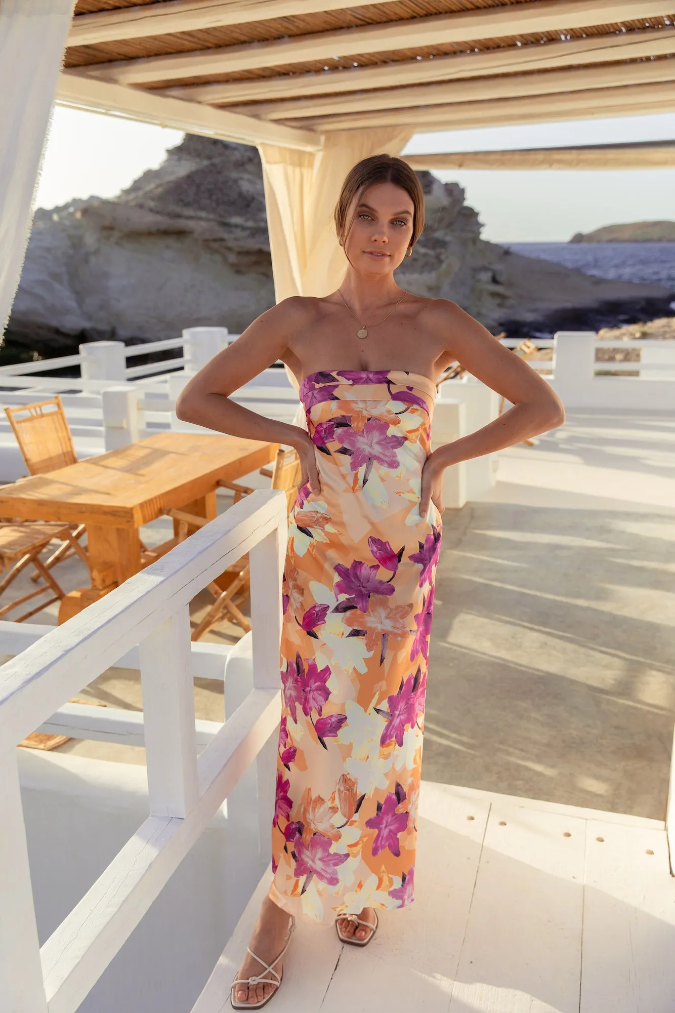 Florio Maxi Dress Orange sold by Fortunate One product image thumbnail 5
