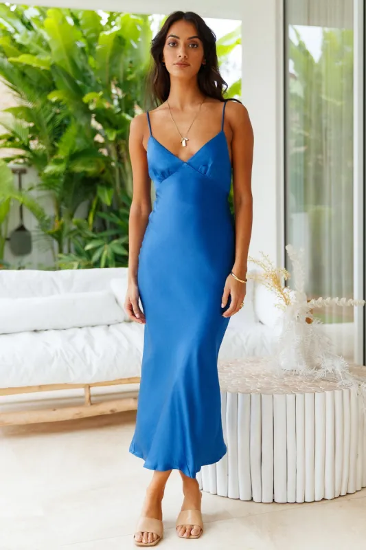Chiming Maxi Dress Blue sold by Fortunate One