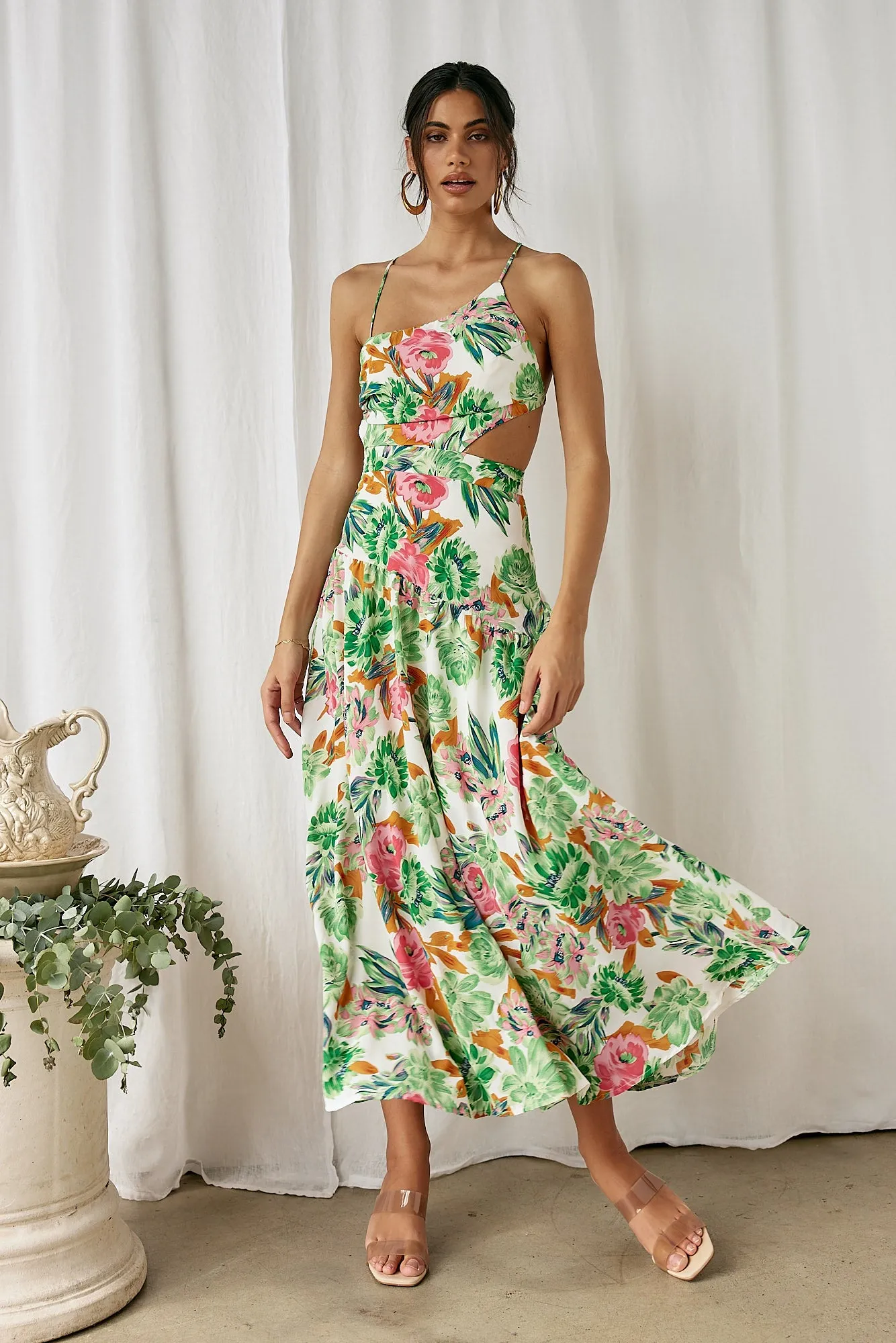 Forever Blooming Maxi Dress Green sold by Fortunate One product image thumbnail 4