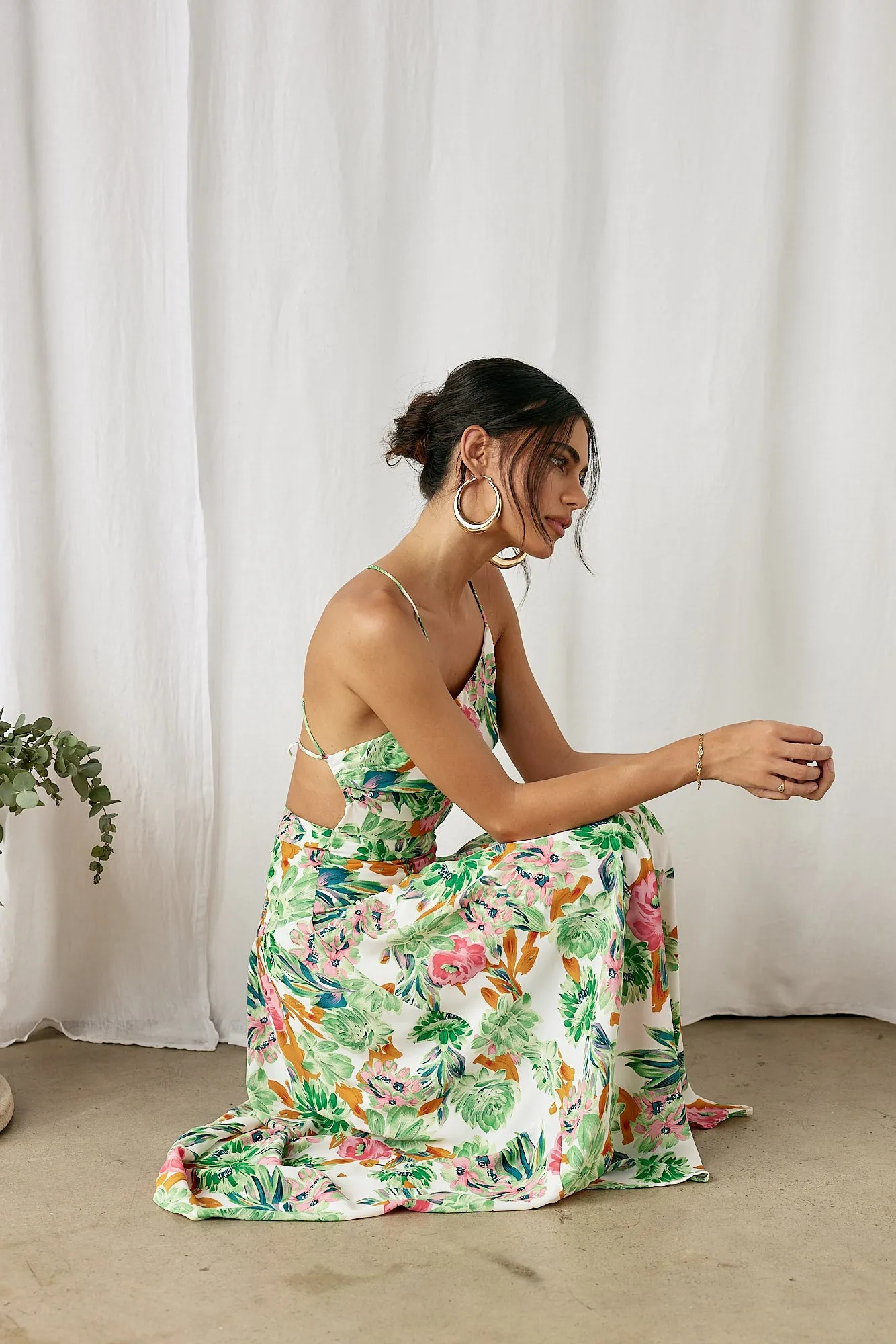 Forever Blooming Maxi Dress Green sold by Fortunate One product image thumbnail 5