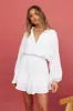 Peach Sunsets Dress White sold by Fortunate One