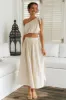 Carpe Diem Maxi Skirt Beige sold by Fortunate One