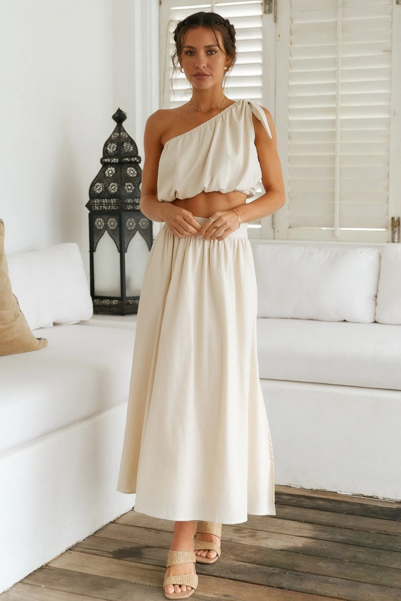 Carpe Diem Maxi Skirt Beige sold by Fortunate One product image thumbnail 3