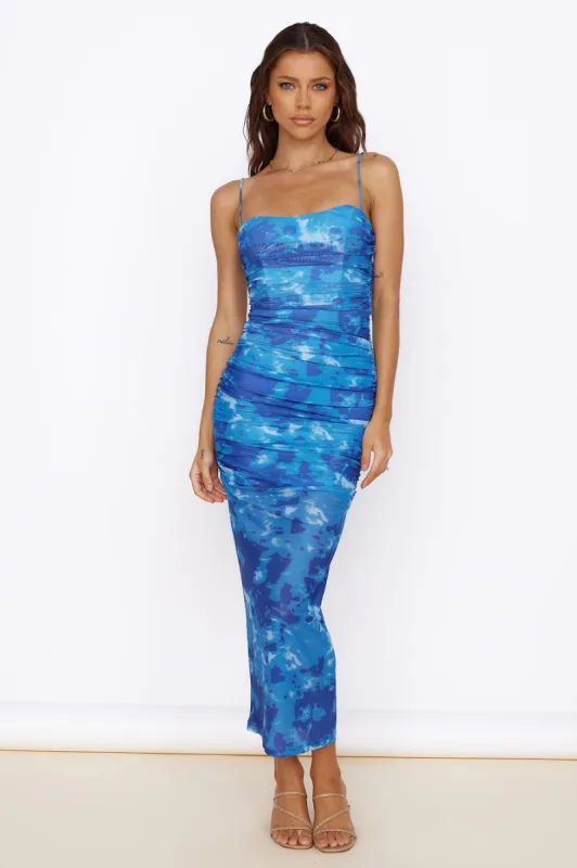 Heart Eyes Maxi Dress Blue sold by Fortunate One