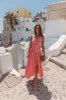 HELLO MOLLY Walks By The Sunrise Maxi Dress Coral sold by Fortunate One