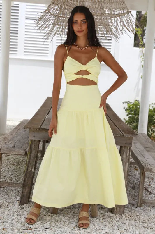 Make It Natural Maxi Dress Yellow sold by Fortunate One