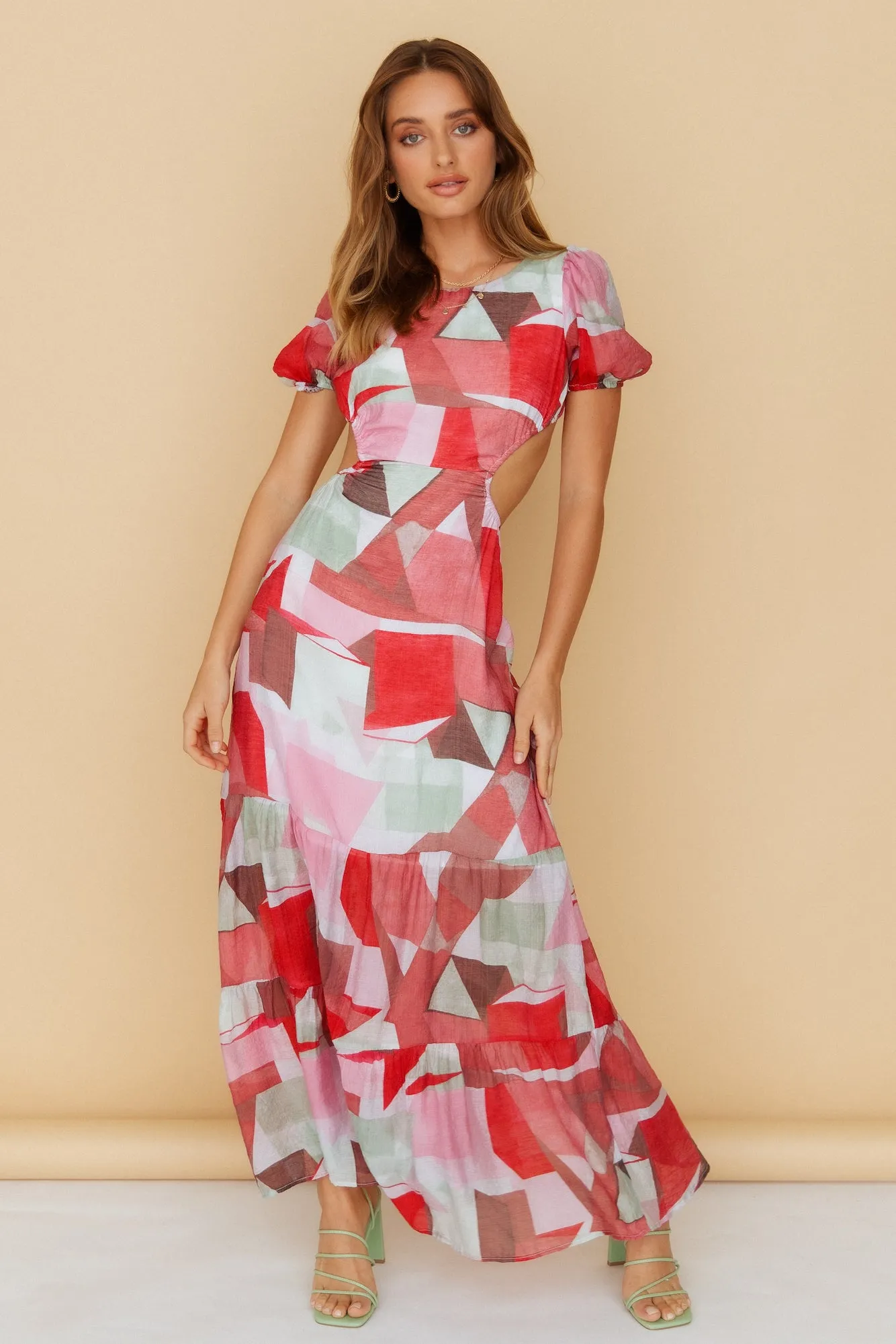 Impression Maxi Dress Red sold by Fortunate One product image thumbnail 4
