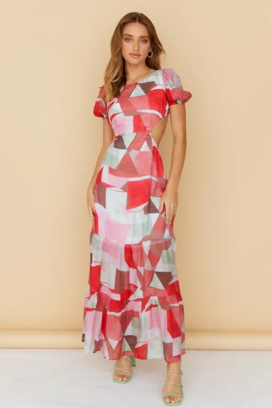 Impression Maxi Dress Red sold by Fortunate One