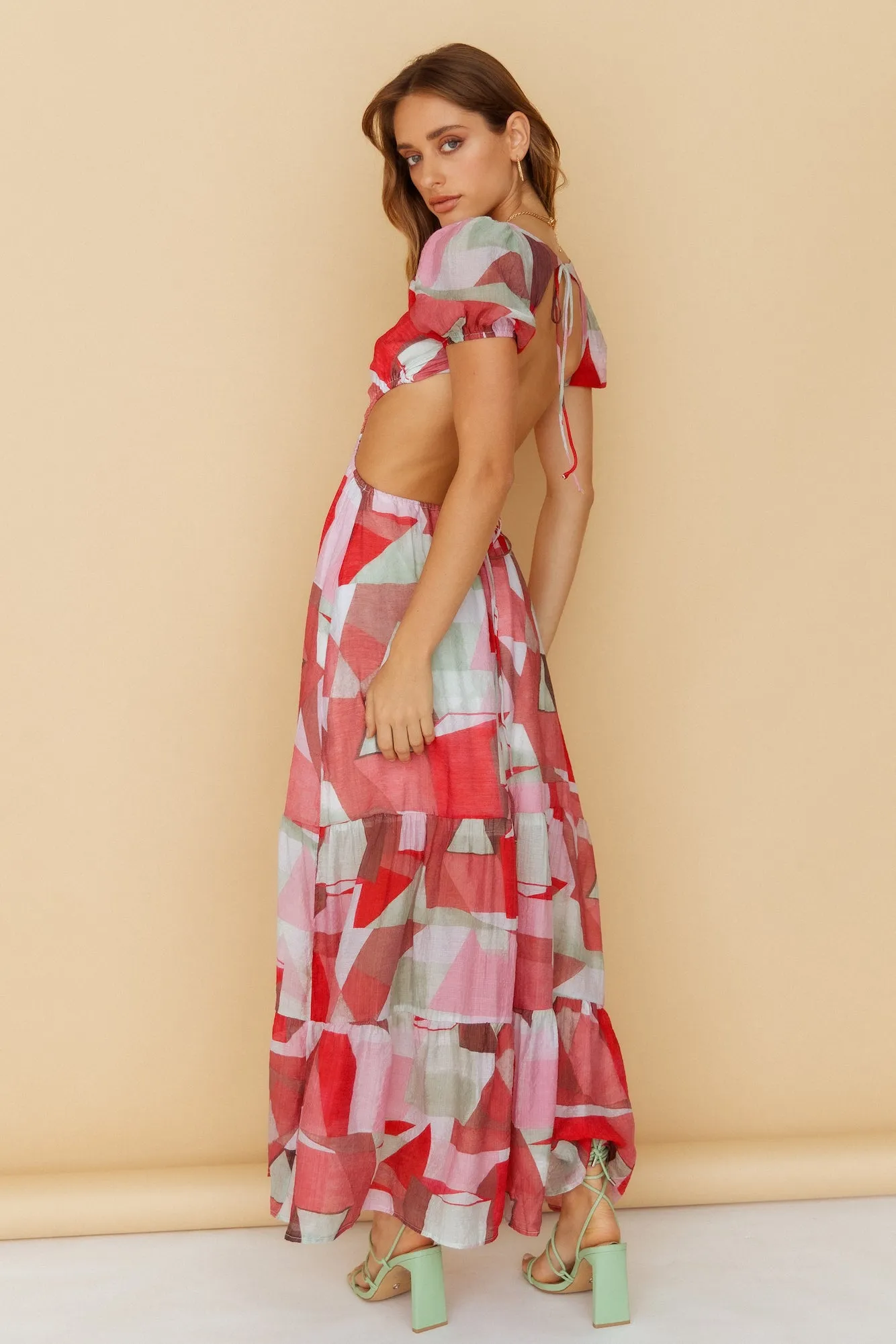 Impression Maxi Dress Red sold by Fortunate One product image thumbnail 5