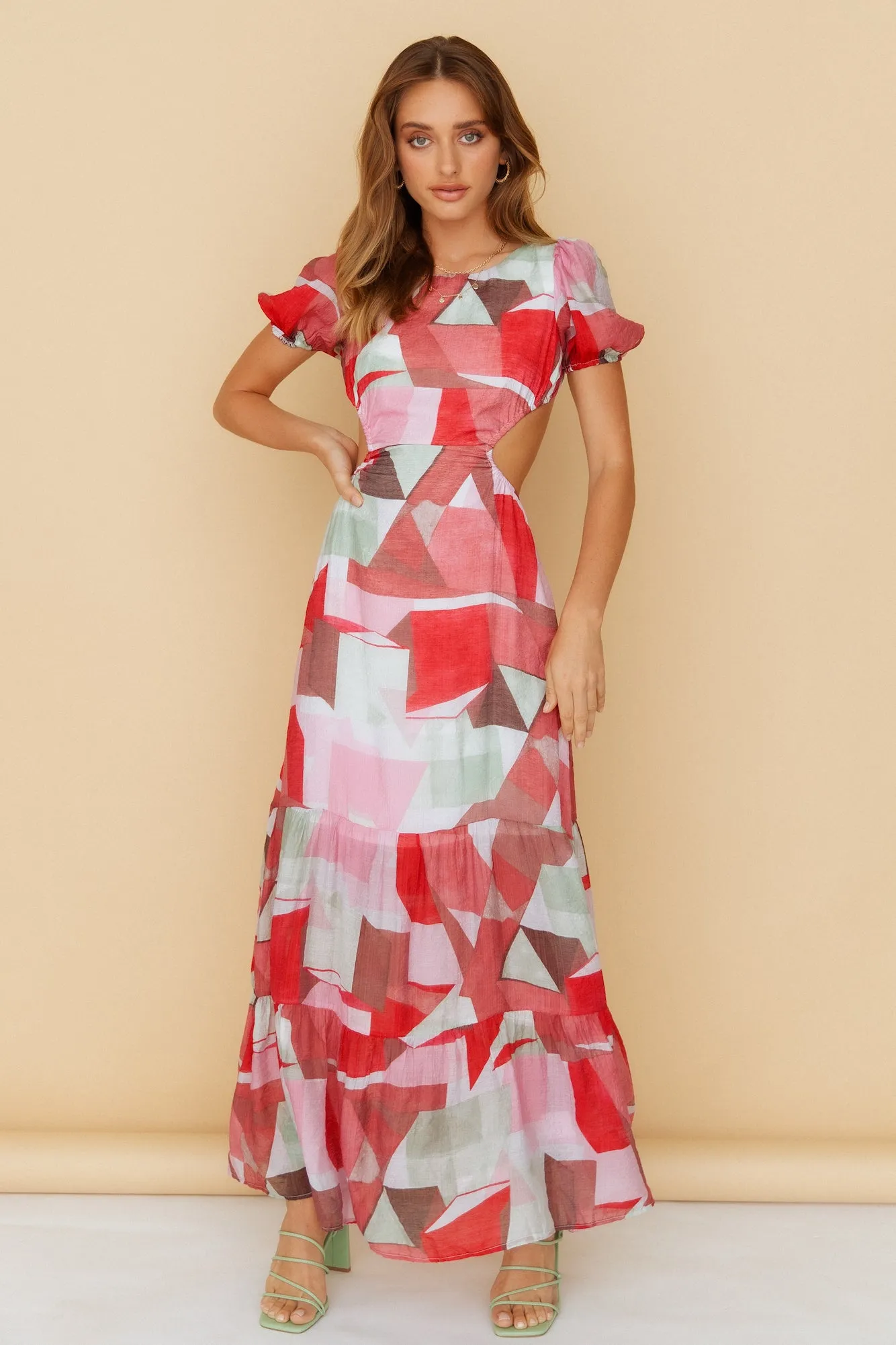 Impression Maxi Dress Red sold by Fortunate One product image thumbnail 2