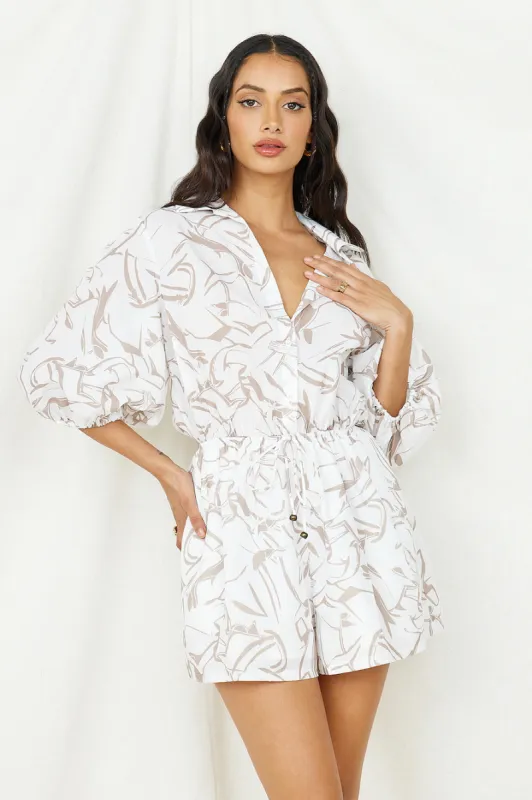 Free As A Bird Romper Beige sold by Fortunate One