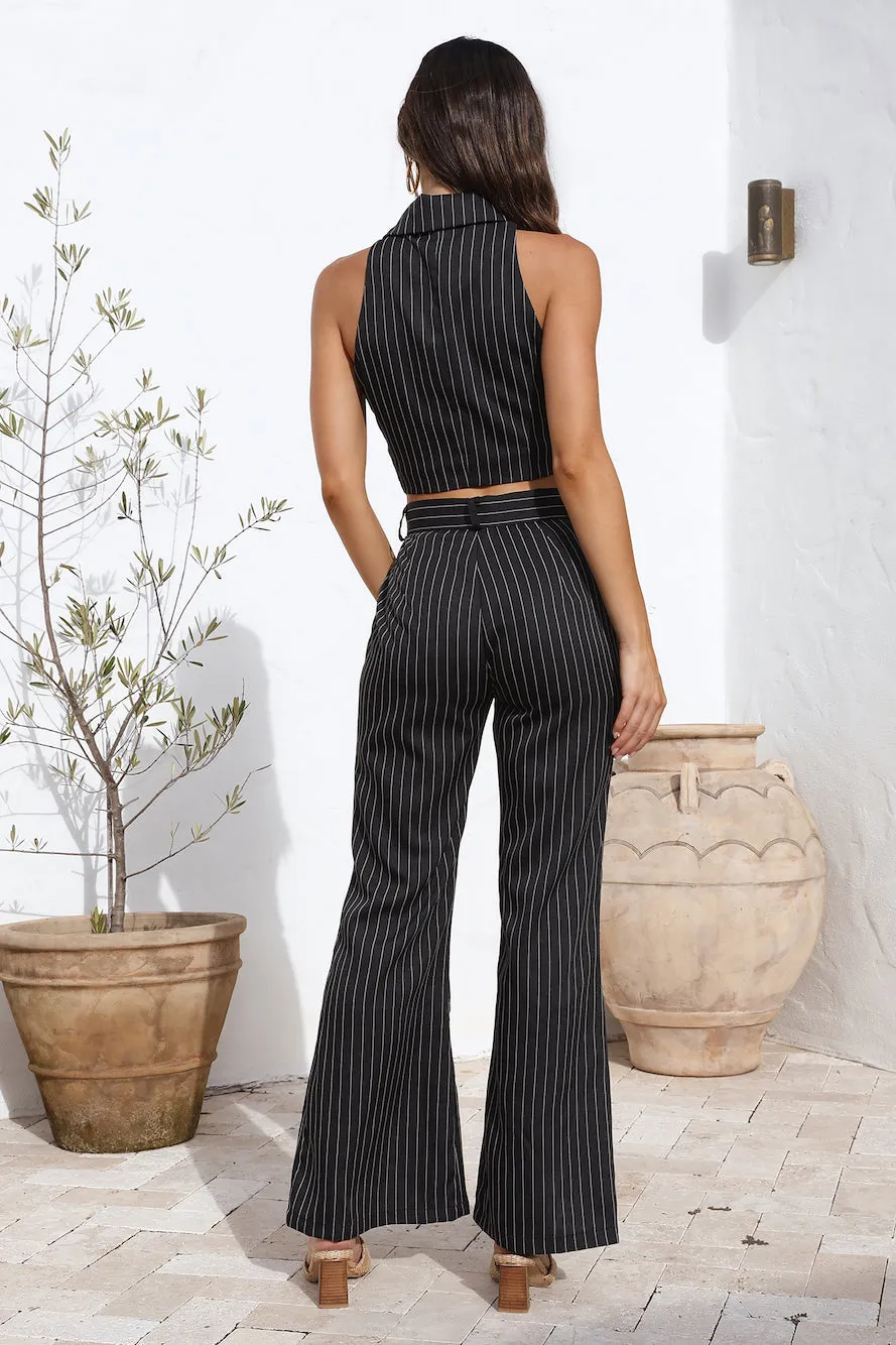 Talking Business Pants Black Stripe sold by Fortunate One product image thumbnail 4