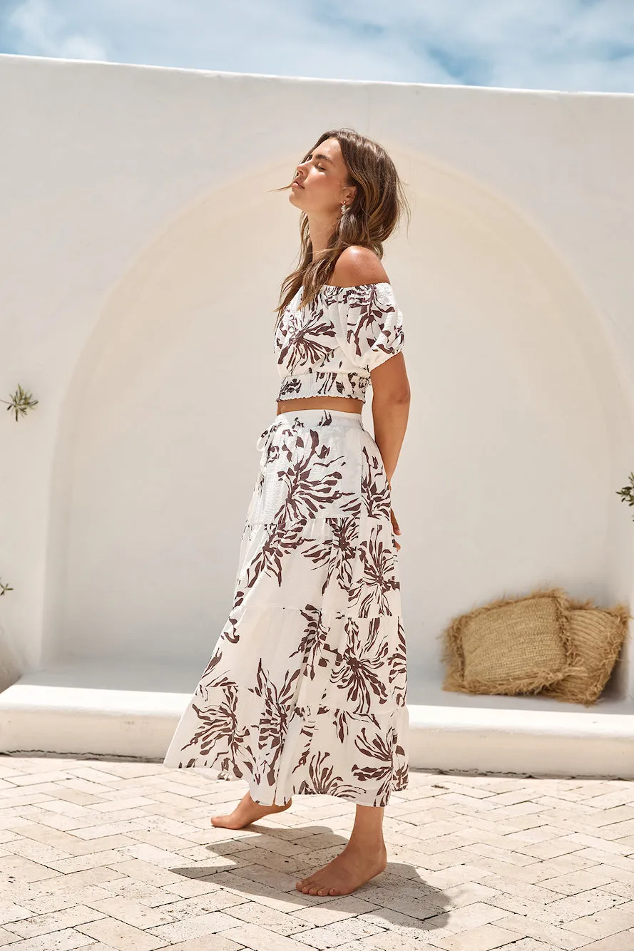 Island Whisper Maxi Skirt Brown sold by Fortunate One product image thumbnail 5
