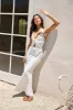 Palm Tree Paradise Maxi Skirt White sold by Fortunate One