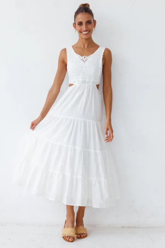 Santorini Loving Maxi Dress White sold by Fortunate One