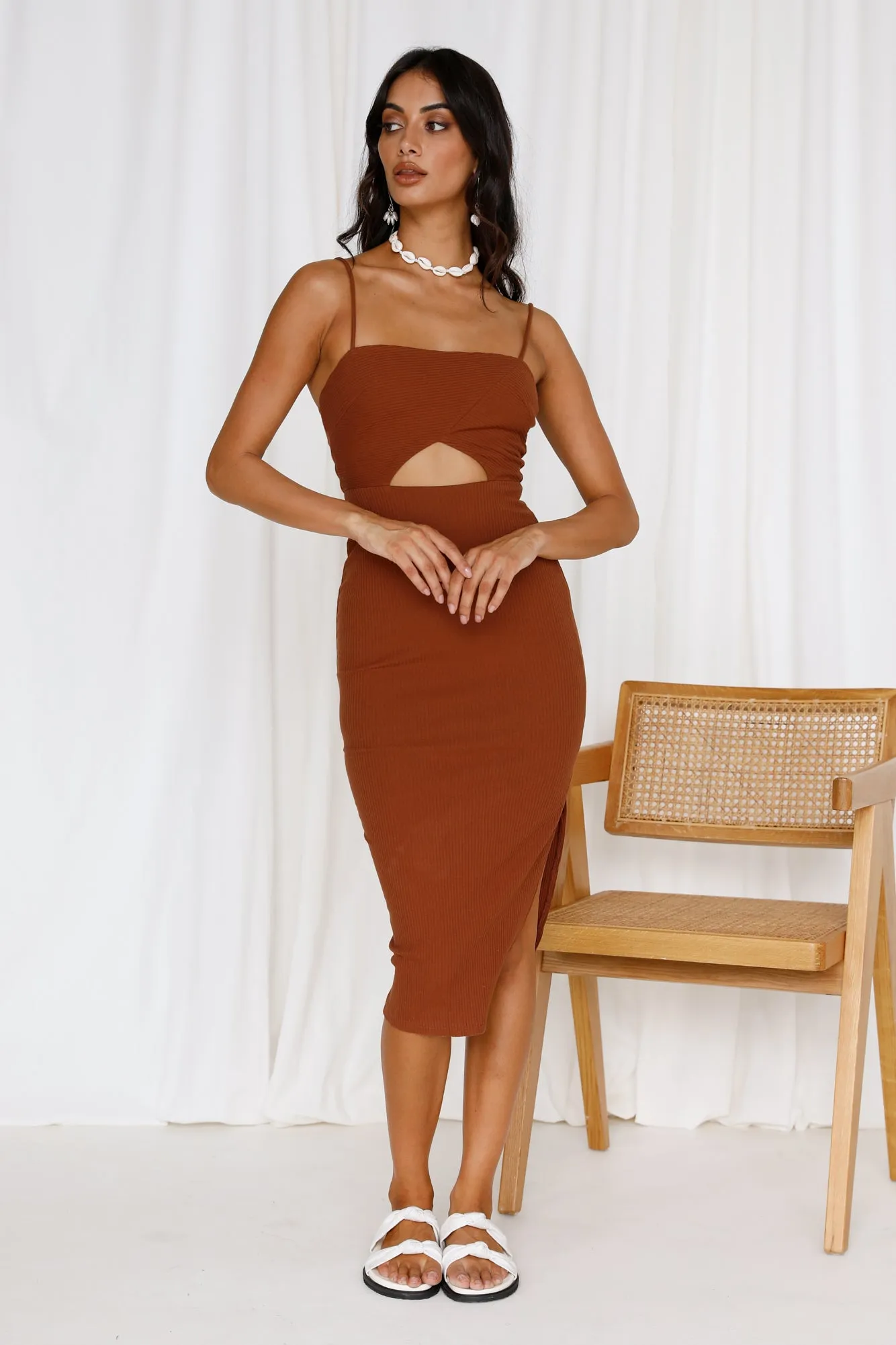 After The Rain Maxi Dress Brown sold by Fortunate One product image thumbnail 5