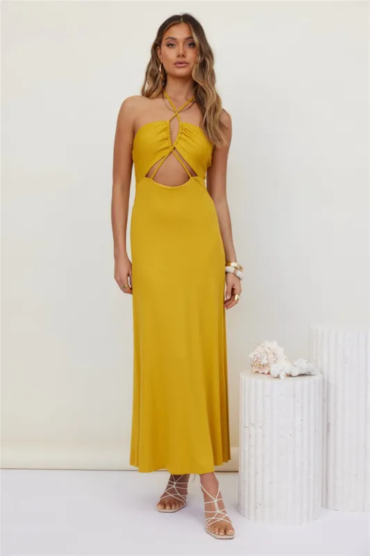 Finer Moments Maxi Dress Yellow sold by Fortunate One